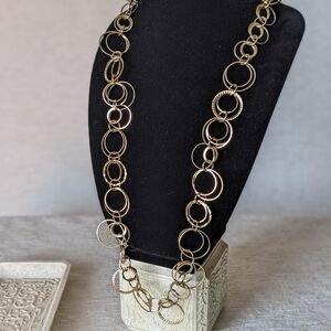 Daisy Fuentes 34-36" Signed Gold-Tone Circle Necklace